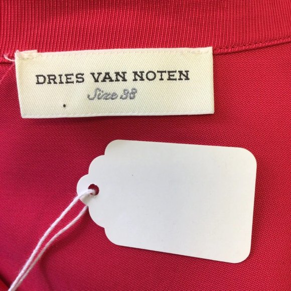 DRIES VAN NOTEN RASPBERRY PINK LONG SLEEVED BUTTON-DOWN TOP - Picture 5 of 5
